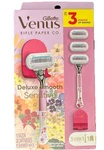 Gillette Venus Rifle Paper Co. - Deluxe Smooth Sensitive Razor + 3 Refills New. Fixed Price $8.49.