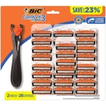 Bic Comfort 3 Hybrid Men's Disposable Razor - Handles + 26 Refill Cartridges. Fixed Price $34.74.