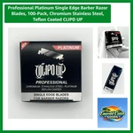 100-PACK Platinum Single Edge Barber Razor Blades For Precision Grooming. Fixed Price $12.59.