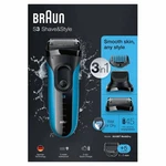 Braun 3010BT Shaver In 1, Protective Cap, 5 Combs, Trimmer Head, Brush And Bag. Fixed Price $44.99.