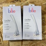 2- Billie Cool Blue Starter Kit 1X Razor Handle, 2X 5-BLADE Refills, Holder. Fixed Price $18.00.