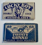 2 Vintage Double Edge Razor Blades - Lucky Boy & Twenty Grand Unused. Fixed Price $6.99.