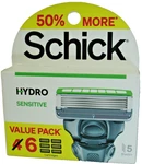 Schick Hydro Sensitive Skin 5 Blade Razor Refills Value Pack 6 Cartridges New. Fixed Price $13.77.