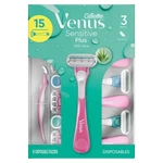 Gillette Venus Sensitive Plus Womens Disposable Razors With Aloe, 15-PACK. Fixed Price $41.99.