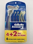 Gillette Comfort Men's Disposable Razors 6 Ct Blue. Fixed Price $9.00.