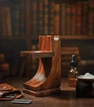 Pure-natural Rosewood Brush & Razor Stand Handmade Gift Man Husband Boyfriend. Fixed Price $24.95.