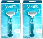 Gillette Venus Smooth Women Razor 3 Blades Handle +1 Cartridge-pack Of 2 Boxes. Fixed Price $14.99.