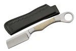 Szco Supplies 8" Bone Handle Ringlet Shaving Razor With Leather Sheath. Fixed Price $19.38.