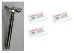 Double Edge Razor + Merkur Blades 10 Ct. (3 Pk) Eyebrow Trimmer. Fixed Price $28.49.