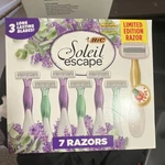 Bic Soleil Escape Limited Edition Women's Disposable Razors 7 Pack 3 Blades. Fixed Price $15.99.