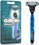 Gilette Mach 3 Razor For Men With Aqua Grip, 1 Handle + Blade Refill. Fixed Price $12.95.