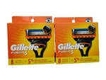 2X! Gillette Fusion 5 Razor Blade Refills Of 8 Cartridges Sealed New. Fixed Price $38.90.