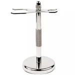 Chrome Safety & Shaving Brush Stand From Super Razors Metal Frame. Fixed Price $29.99.