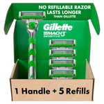 Gillette MACH3 Sensitive Razors For Men, 1 Handle, 5 Blade Refills, Designed. Fixed Price $35.32.