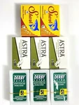 50 Astra Shark Derby High Quality Double Edge Safety Razor Blades Variety Pack. Fixed Price $14.99.