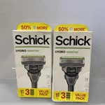 2X Schick Hydro Sensitive Mens 5 Blades Razor Value Pack 3 Cartridges. Fixed Price $19.88.