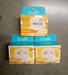 3 Gillette Venus 4-PKS =12 Shave Razor Cartridges, Comfortglide & Moistureglide. Fixed Price $34.95.