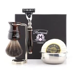 Men's Grooming Kit, Shaving Brush, 3 Edge Razor, High Steel Stand & Bowl, Soap. Fixed Price $89.99.