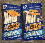 Nos Vintage 1991 Men Bic Shavers Razors Lot Of 17 Made Usa New Bag. Fixed Price $13.60.