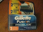 Gillette Fusion Proglide Razor Blade Refill Cartridges, 2 Count New. Fixed Price $13.50.