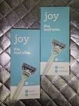 Joy The Teal One Razor With 2 Cartridges 5 Blades Each Lot Of. Fixed Price $10.39.