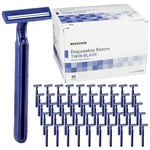 Mckesson Disposable Twin Blade Razors Single Edge Blue 16-RZ50 Ct. Fixed Price $8.95.