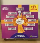 Bic Soleil Click 5 Razor Blades 10 Cartridges Moisturizing Ribbon. Fixed Price $14.99.