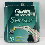 Vintage Gillette For Women Sensor Razor Refills 10 Cartridges Vitamin Aloe. Fixed Price $44.99.