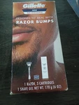 Gillette Men's Skinguard 5 Piece Set With 1 Razor, 3 Cartridges & 6OZ Shave Gel. Fixed Price $22.00.