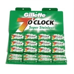 100 Gillette 7 Clock Super Stainless Double Edge Shaving Razor Blade Russia. Fixed Price $24.99.