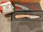 Lynch Nw Blades Sparrow Seven Service Stonewash Magnacut Brown Micarta. Fixed Price $225.00.