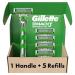 Gillette MACH3 Sensitive Razors For Men, 1 Handle, 5 Blade Refills, Designed. Fixed Price $29.42.