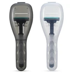 Classicseali 2PCS Razor Case Travel, Portable Clear + Black. Fixed Price $12.80.