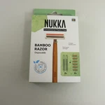Nukka Disposable Bamboo Razor With 2 Handles 6 X 3-BLADE Steel Cartridges. Fixed Price $12.50.