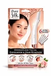Pure Silk Dermaplane Facial Exfoliator Hair Remover Razor 6 Extra Blades. Fixed Price $18.99.