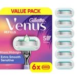 Gillette Venus Miami Midnight Extra Smooth Women's Razor Blade Refills, 6 Count,. Fixed Price $19.00.