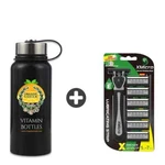 Organic Greek Black Vitamin Bottles & Xmicro Razors For Women. Fixed Price $28.99.