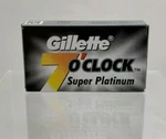 4 X Gillette 7 O'clock Super Platinum (black) Razor Blades (10 Count Each). Fixed Price $14.99.