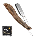 G4 Barber Artificial Wood Handle Stainless Steel Folding Razor, Cut Throat. Fixed Price $14.99.