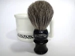 Pure Badger Shaving Brush By Col. Conk 901 Ebony Handle Makes Nice Lather. Fixed Price $25.95.
