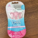 Gillette Venus Sensitive 6 Pack Women's Disposable Razors 3 Blades Pink. Fixed Price $10.00.