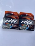 Edge 2 Packs Razor Refill 4 Each = 8 Titanium Blades. Fixed Price $6.26.