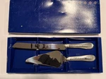 Things Remembered Cake Serving Set Stainless Steel Knife & Server Hearts Handles. Fixed Price $11.95.
