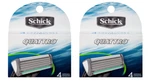 Schick Quattro For Men Razor Blade Refills, 8 Cartridges. Fixed Price $12.99.