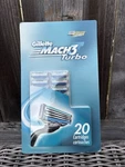 New Sealed Gillette Mach 3 Turbo Cartridges 2001. Fixed Price $54.99.