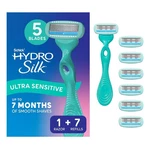 Schick Hydro Silk Ultra Sensitive Razor For Women 5 Blade 1 Handle & 7 Refills. Fixed Price $25.99.
