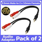 Pack Stereo To 2X3.5MM Female Headphone Mic Y Splitter Cord Adapter. Fixed Price $11.39.
