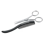 Tweezerman G.e.a.r. Moustache Scissors And Comb, Black. Fixed Price $25.84.