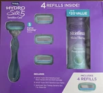 Womens Schick SILK5 Sensitive Care Razor Gift Set W/4 Refill Cartridges + Gel. Fixed Price $15.99.