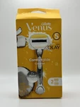 Gillette Venus Olay Comfortglide Coconut Metal Handle 5 Blades 2 Cartridges. Fixed Price $11.29.